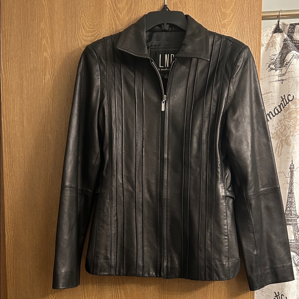 Elegant Black Leather Jacket by LND